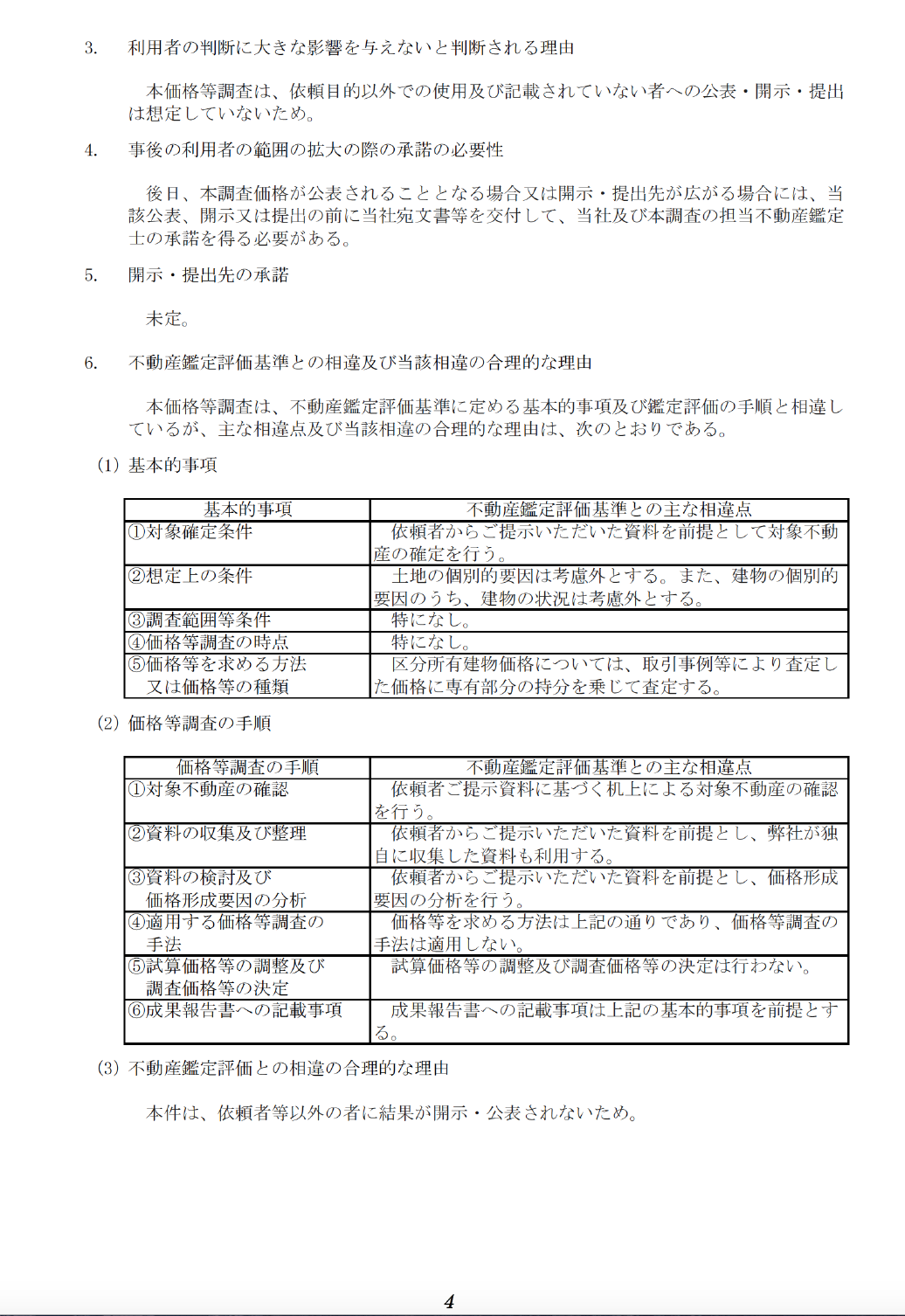 価格等調査報告書