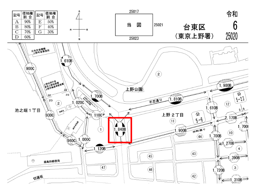 路線価図(例)